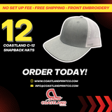 12 Coastland Embroidered Hats