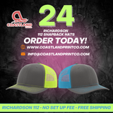 24 Richardson 112 Embroidered Hats