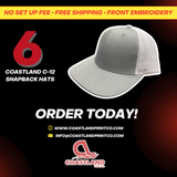 6 Coastland Embroidered Hats