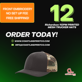 12 Richardson 112PM Printed Mesh Trucker Hats