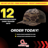 12 Richardson 112PFP Camo Trucker Hats