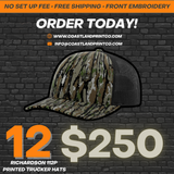 Richardson 112P Printed Trucker Hats 12 for $225