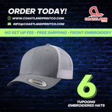 6 Yupoong Retro Trucker 6606 Embroidered Hats